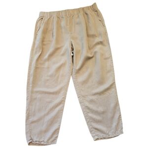 Eileen Fisher Women's Natural Pull-On Cropped Lantern Easy Pants - Size XL